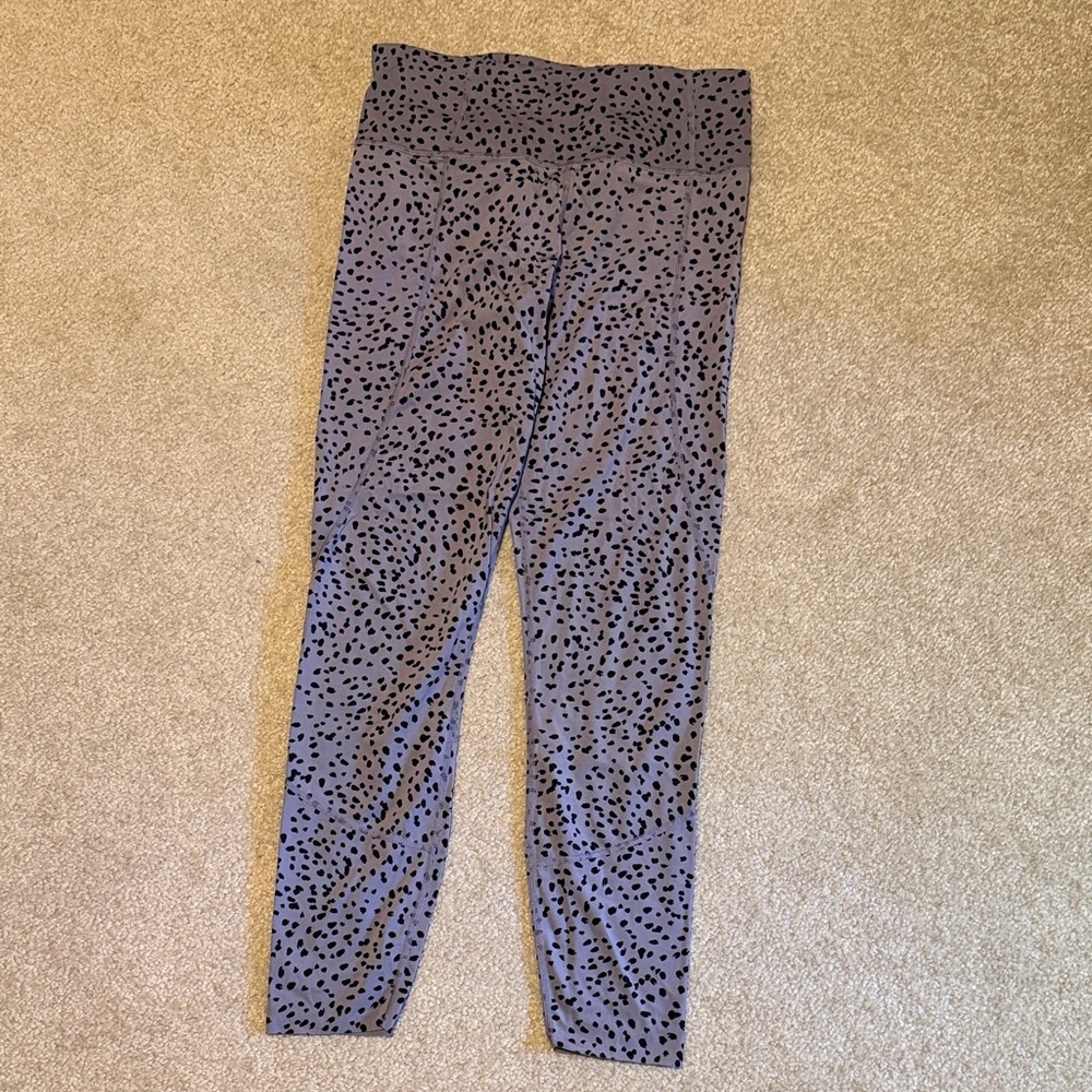 Varley Gray Speckled High-Waist Leggings